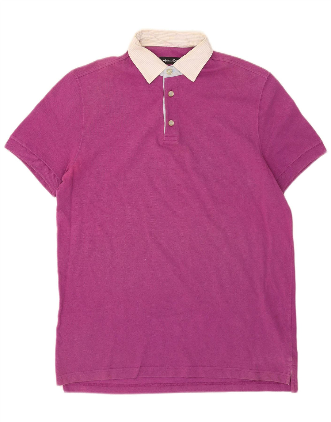 Polo Massimo Dutti Hombre Algodón Colorblock Rosa Medio
