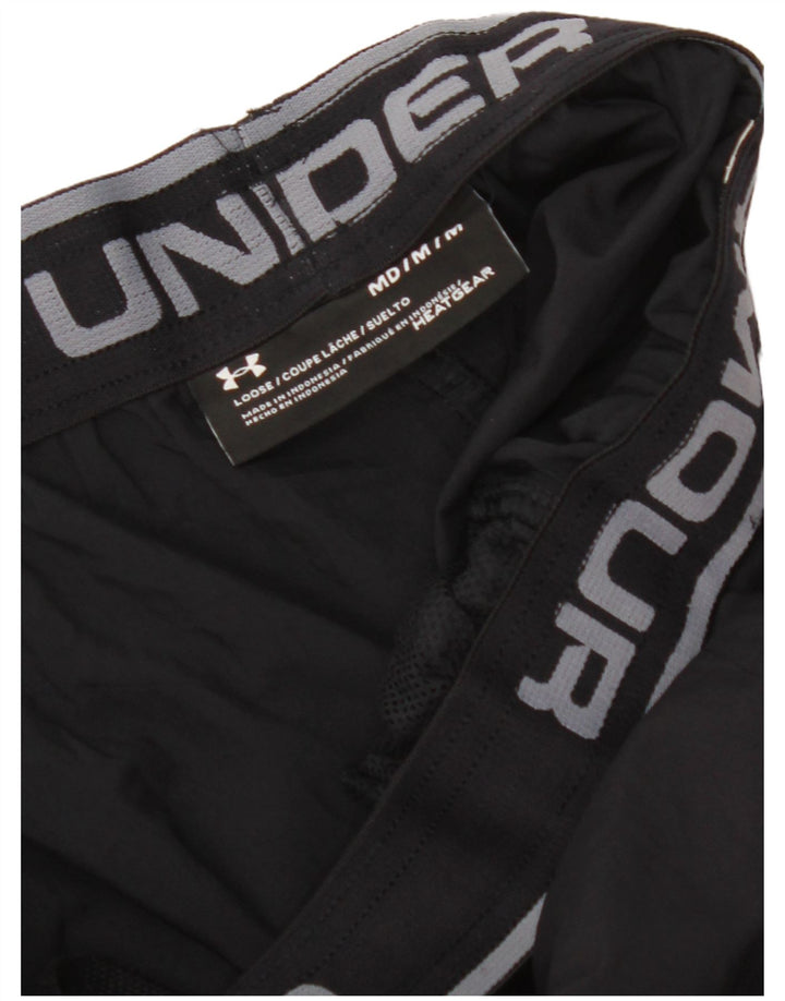 UNDER ARMOUR Pantalones cortos deportivos Heat Gear para hombre, tamaño mediano, negro, geométrico