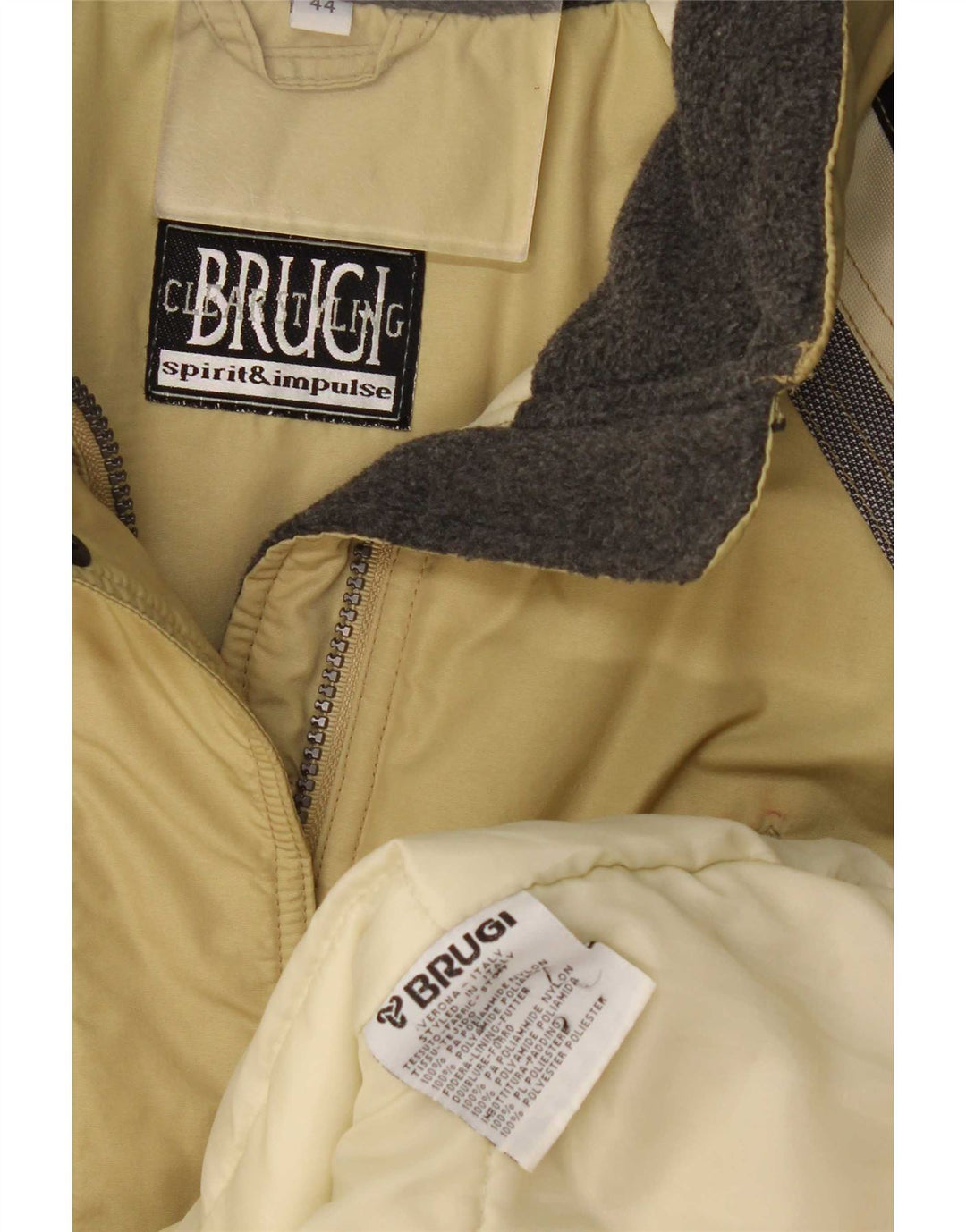 Chaqueta de esquí extragrande para mujer Brugi IT 44 Poliamida color block mediana beige