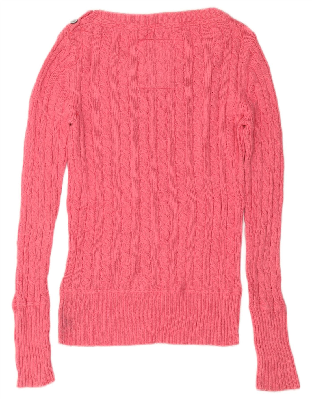 Superdry Jersey con cuello barco para mujer, talla 40, algodón rosa pequeño