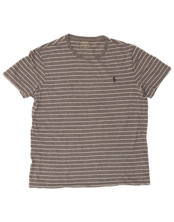 Polo Ralph Lauren - Camiseta para hombre de algodón a rayas gris medio