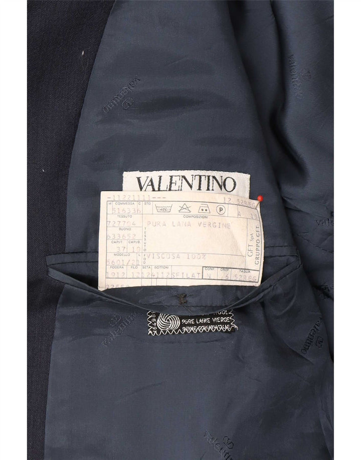 Valentino Chaqueta tipo blazer de 2 botones para hombre IT 52 XL Lana virgen azul marino