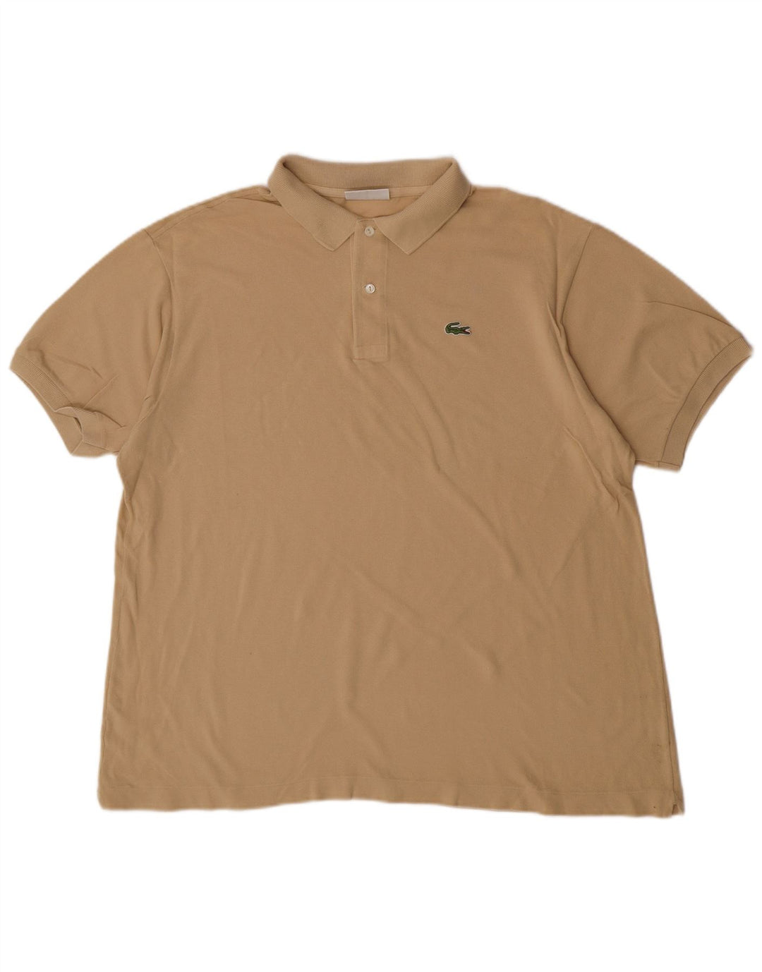 Polo Lacoste para hombre talla 7 2XL algodón beige
