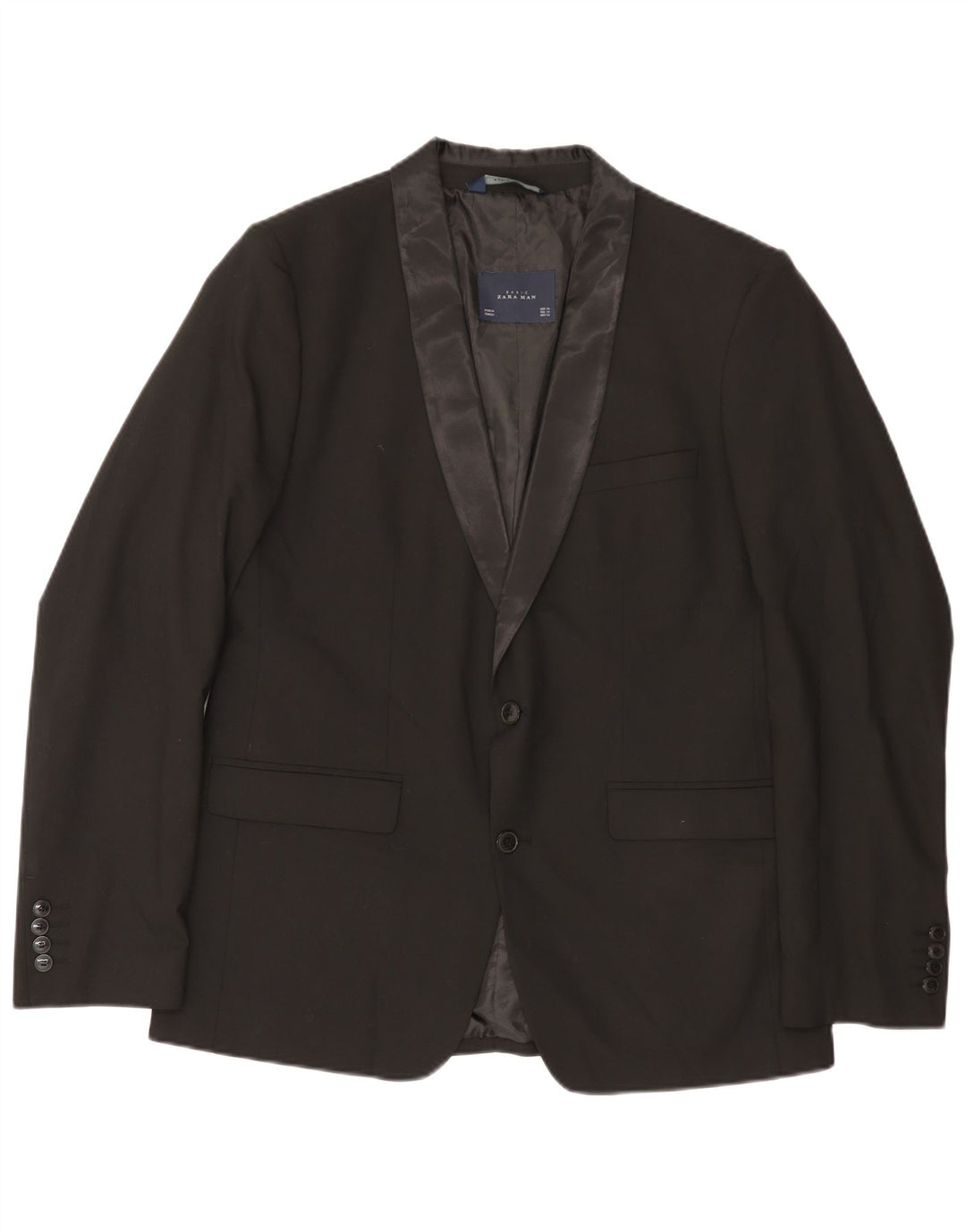 Zara - Chaqueta tipo blazer con 2 botones para hombre, talla 40, color negro