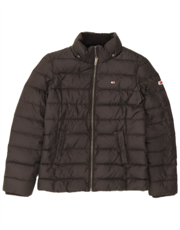 Tommy Hilfiger Chaqueta acolchada para hombre UK 36 Small Poliéster negro