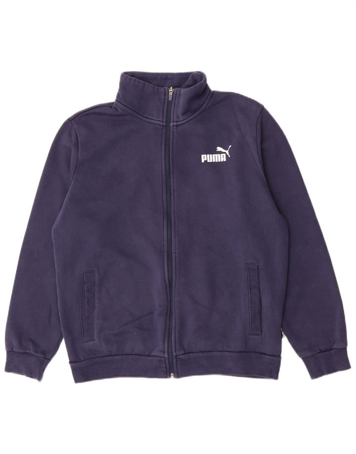 Puma Hombre Chándal Top Chaqueta Mediana Azul Marino Algodón