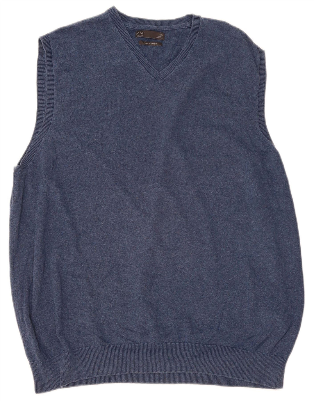 Marks & Spencer - Camiseta sin mangas para hombre, talla 2XL, algodón azul marino