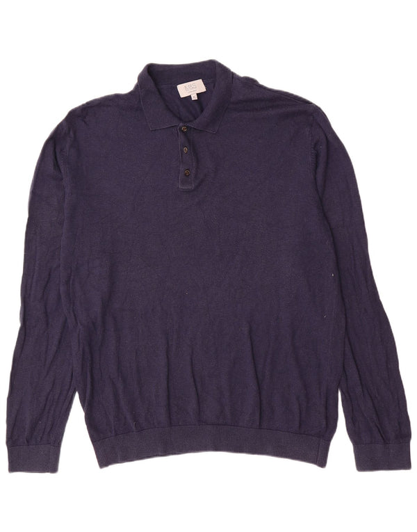 Marks & Spencer Jersey tipo polo para hombre XL Azul marino