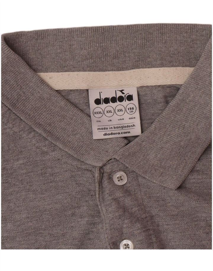 Diadora Polo Hombre 2XL Gris