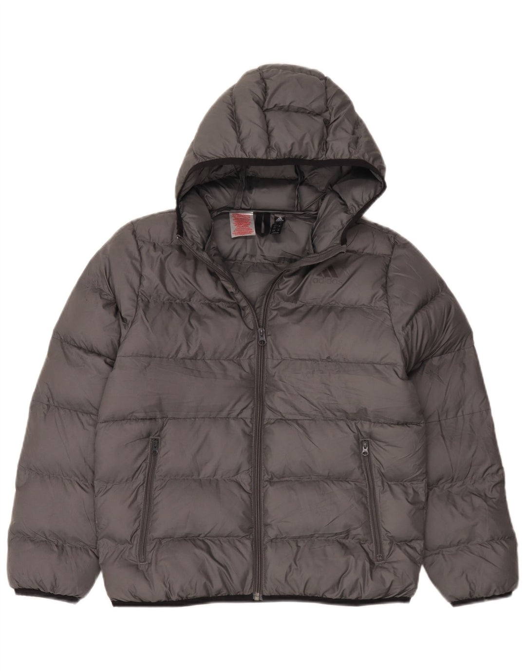 Adidas Chaqueta acolchada con capucha para niño 11-12 años Gris Poliéster