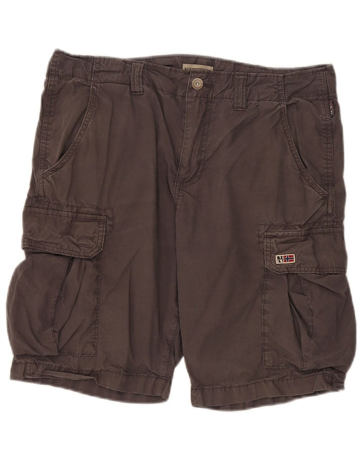 Napapijri Shorts Cargo Hombre W31 Algodón Gris Medio