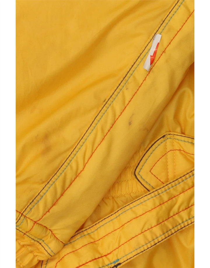 Chaqueta de esquí extragrande con capucha para mujer Ellesse UK 44 Large Yellow Colourblock
