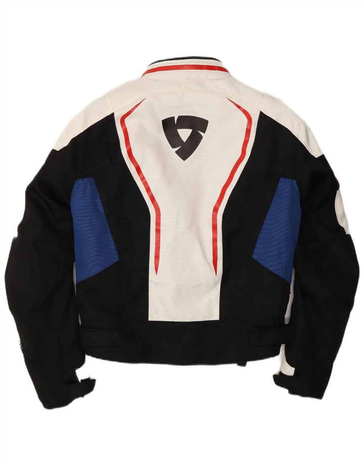 REV'IT Chaqueta motera para hombre UK 36 Small Off White Colourblock Motociclista
