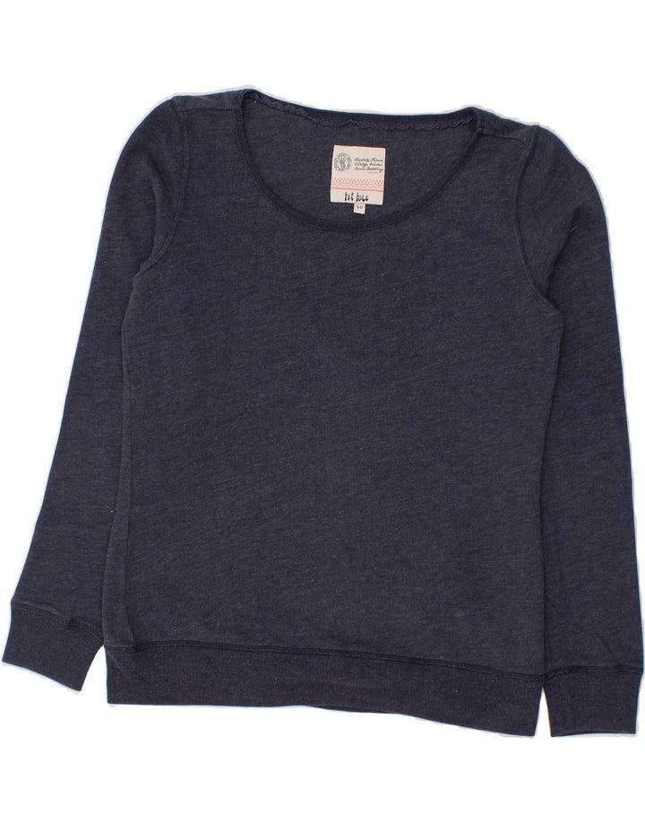 FAT FACE Womens Sweatshirt Jumper UK 10 Small Navy Blue Cotton Vintage Fat Face and Second-Hand Fat Face from Messina Hembry 