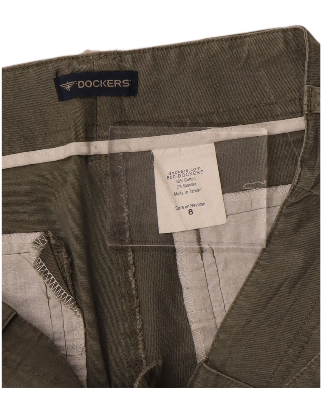 Dockers Shorts Cargo para Mujer US 8 Medium W30 Algodón Caqui