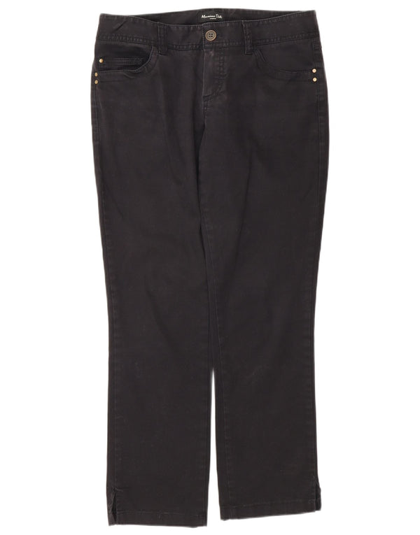Massimo Dutti Pantalones Casuales Rectos Mujer EU 38 Small W28 L27 Negro