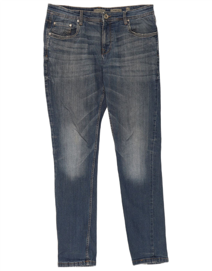 J. HART & BROS Vaqueros pitillo para hombre IT 50 Grande W36 L30 Algodón azul