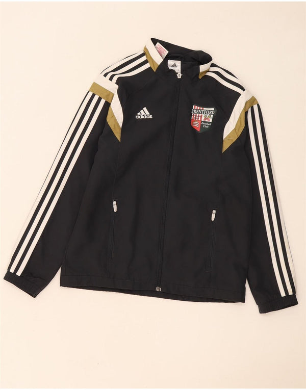 Adidas Boys Brentford FC Chándal Top Chaqueta 11-12 años Negro Colorblock