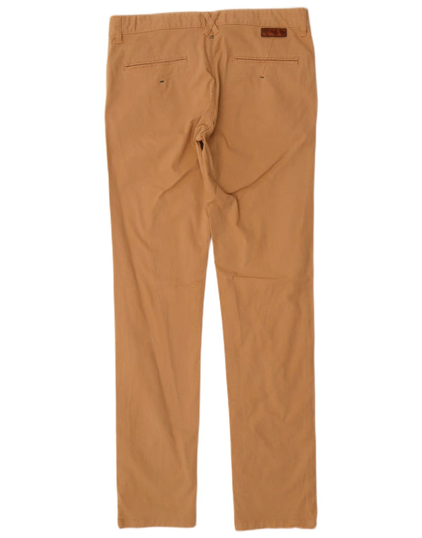 Zara Mens Slim Chino Pantalones EU 42 Large W32 L34 Beige