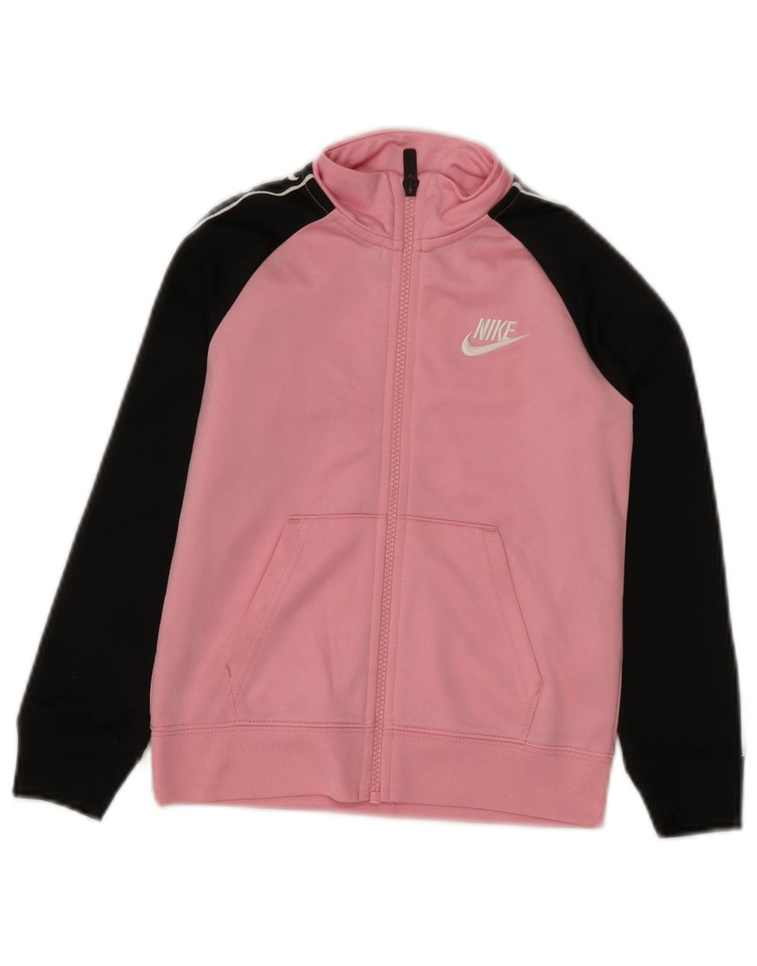 Nike - Chaqueta de chándal para niña, 5-6 años, color rosa medio, poliéster