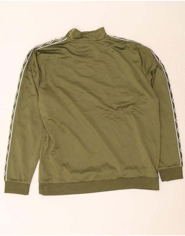 Umbro Hombre Graphic Zip Neck Sudadera Jumper XL Verde Poliéster