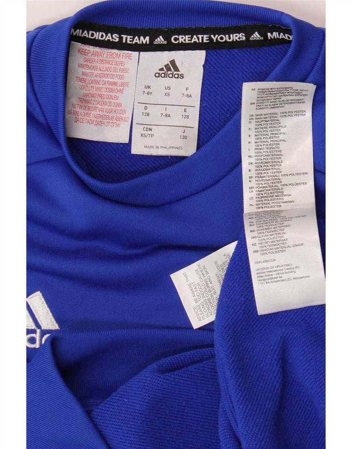 Adidas Sudadera Niños Jumper 7-8 Años Azul Poliéster