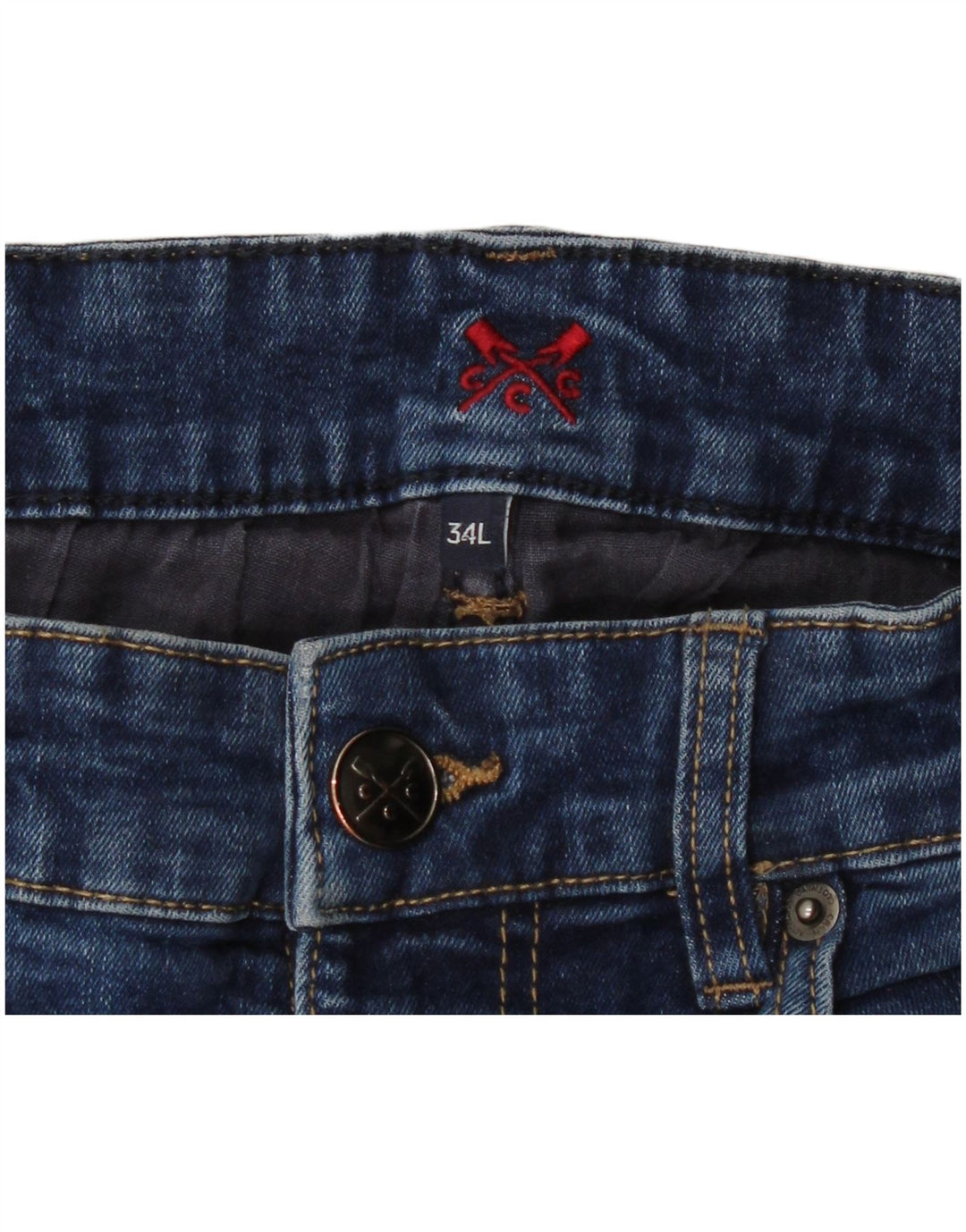 Crew Clothing Vaqueros ajustados para hombre W32 L34 Azul