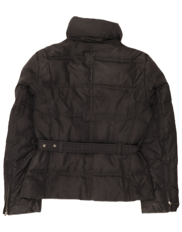 Zara Mujer Chaqueta Acolchada Reino Unido 44 Grande Negro