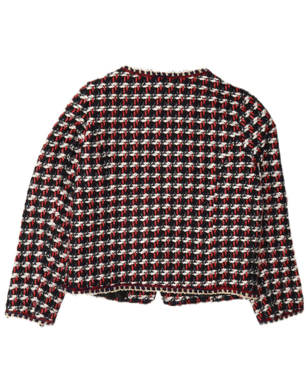 Zara Mujer Regular Fit Blazer Chaqueta UK 10 Small Multicolor Check