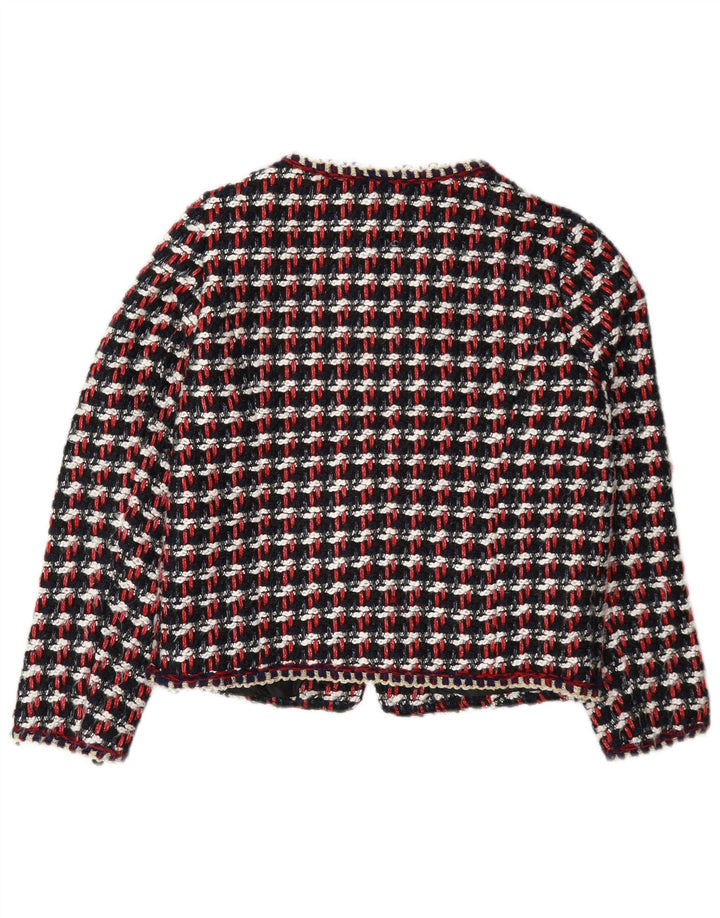 Zara Mujer Regular Fit Blazer Chaqueta UK 10 Small Multicolor Check