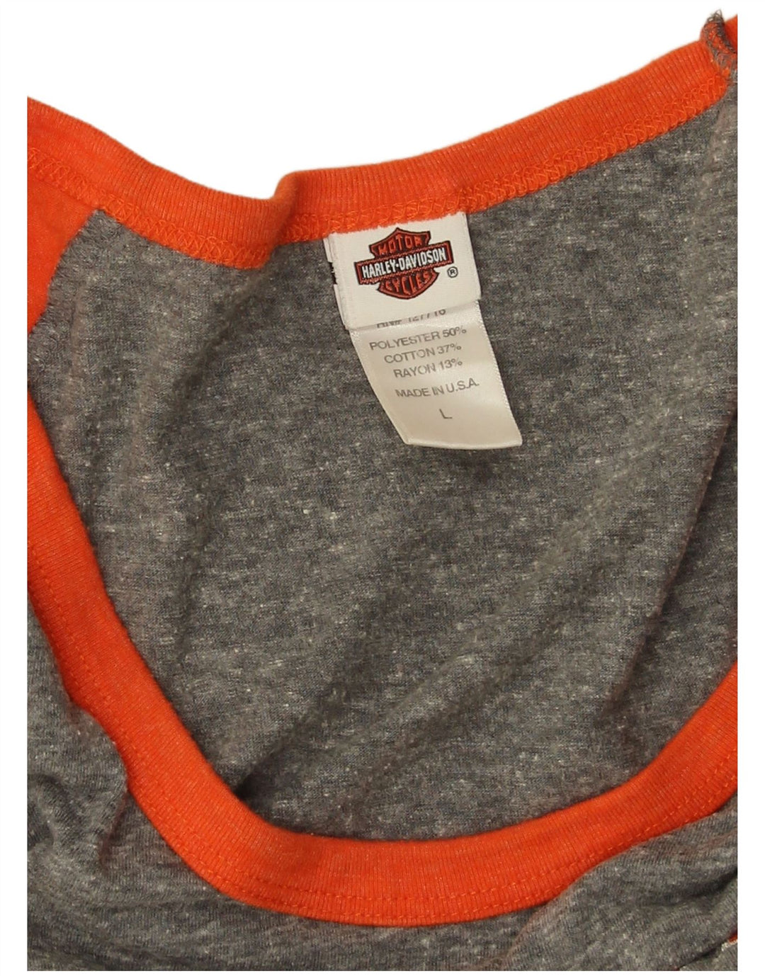 Harley Davidson Top gráfico para mujer manga 3/4 UK 46 Large Grey Colourblock