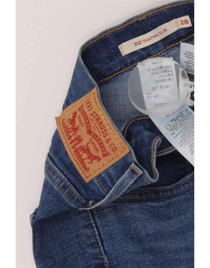 Levi's Mujer 312 Shaping Slim Jeans W28 L30 Algodón Azul
