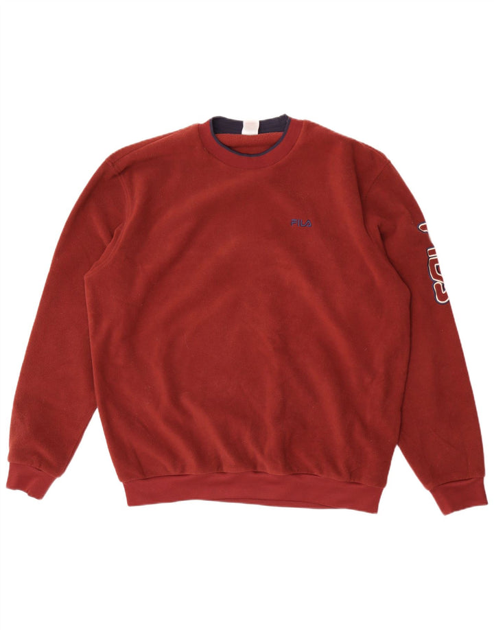 Fila Hombre Graphic Fleece Jumper Grande Granate Poliéster