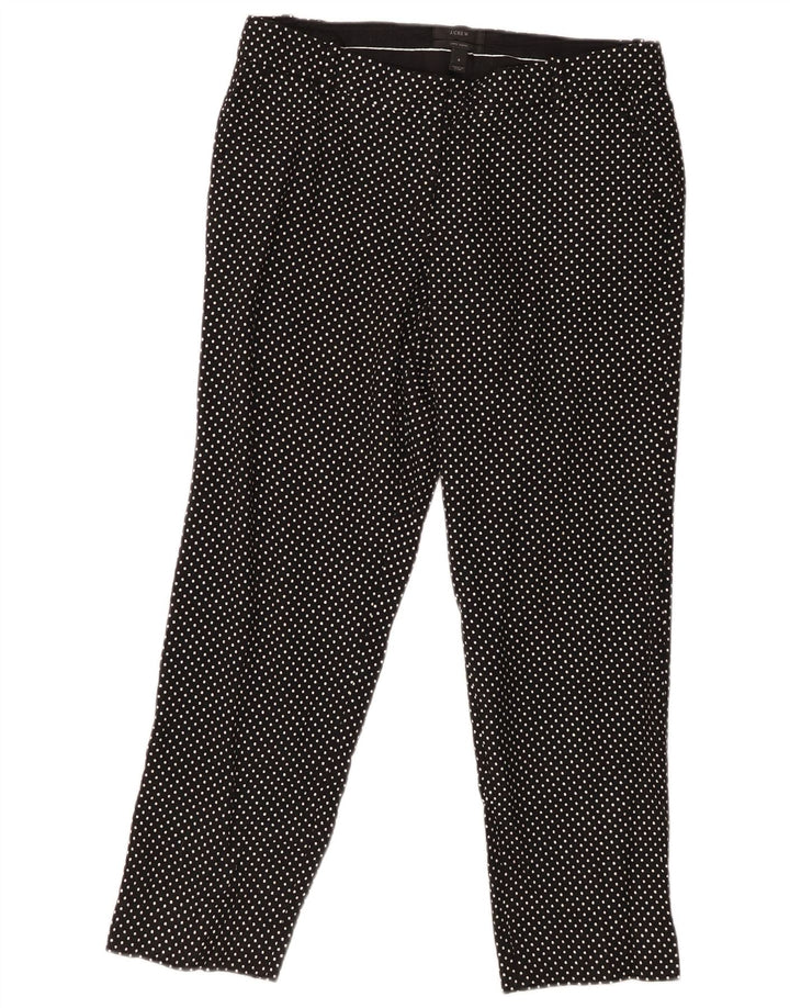 J. CREW Pantalones capri delgados para mujer US 6 Medium W30 L25 Negro manchado