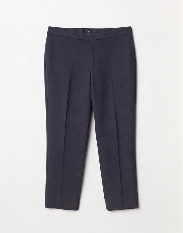 Marks & Spencer Pantalón de traje recto para hombre W40 L29 Pata de gallo azul marino