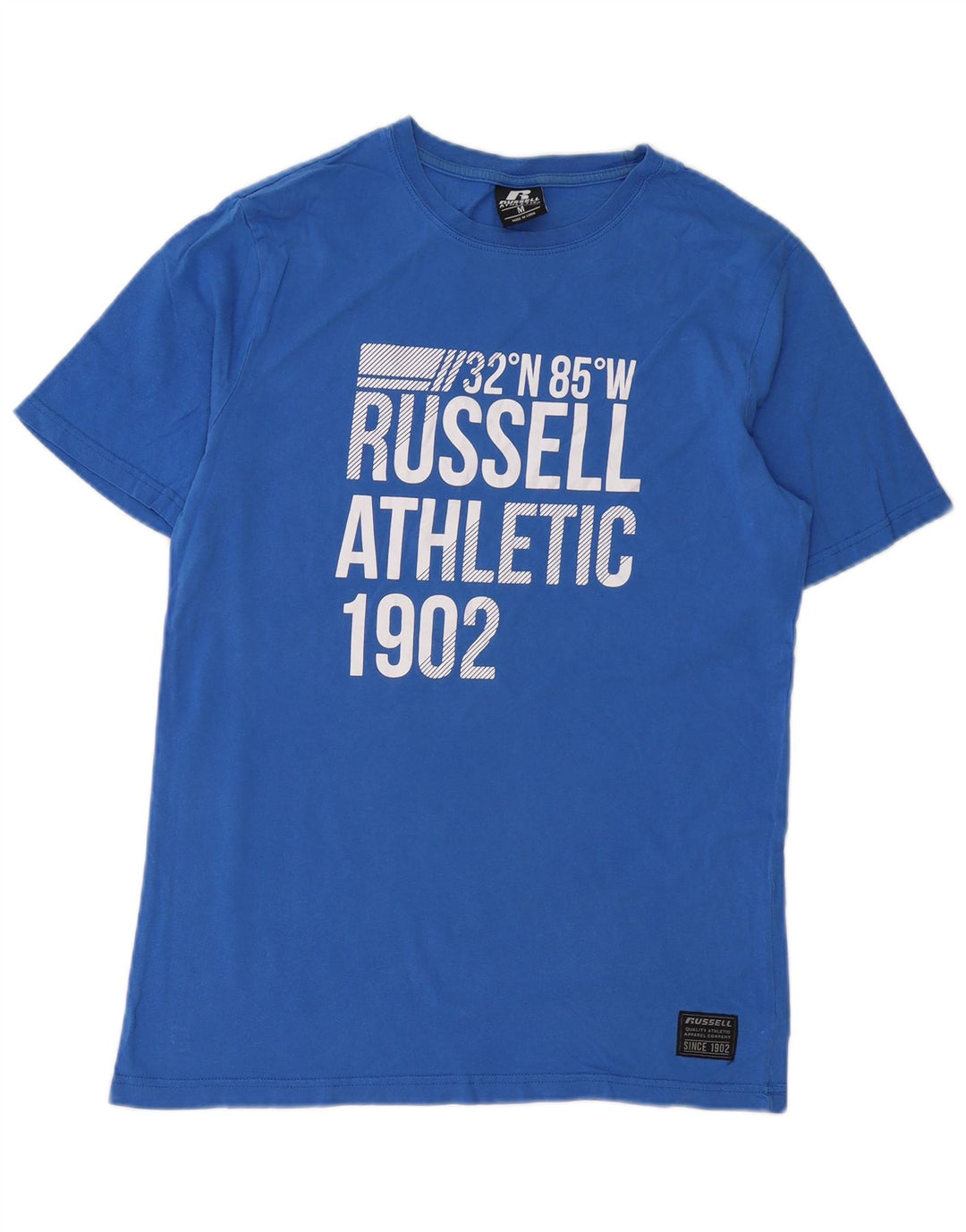 RUSSELL ATHLETIC Camiseta gráfica para hombre Top Algodón azul medio
