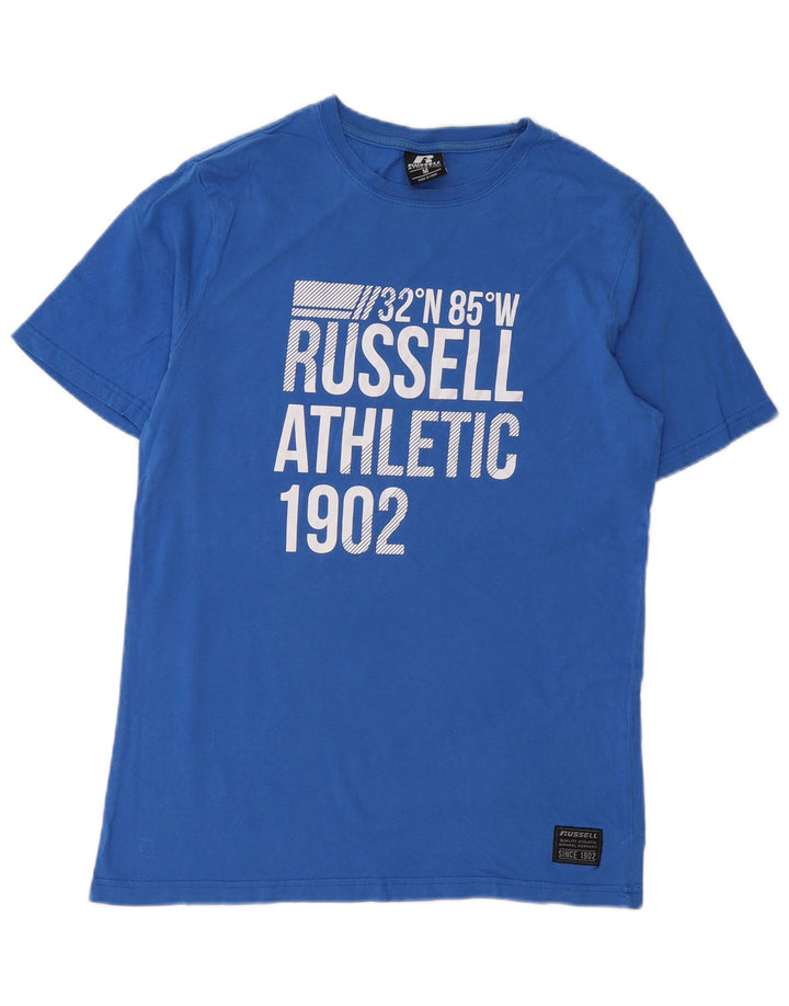 RUSSELL ATHLETIC Camiseta gráfica para hombre Top Algodón azul medio
