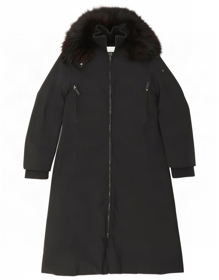 Prada Mujer Abrigo Acolchado IT 42 Poliéster Negro Medio
