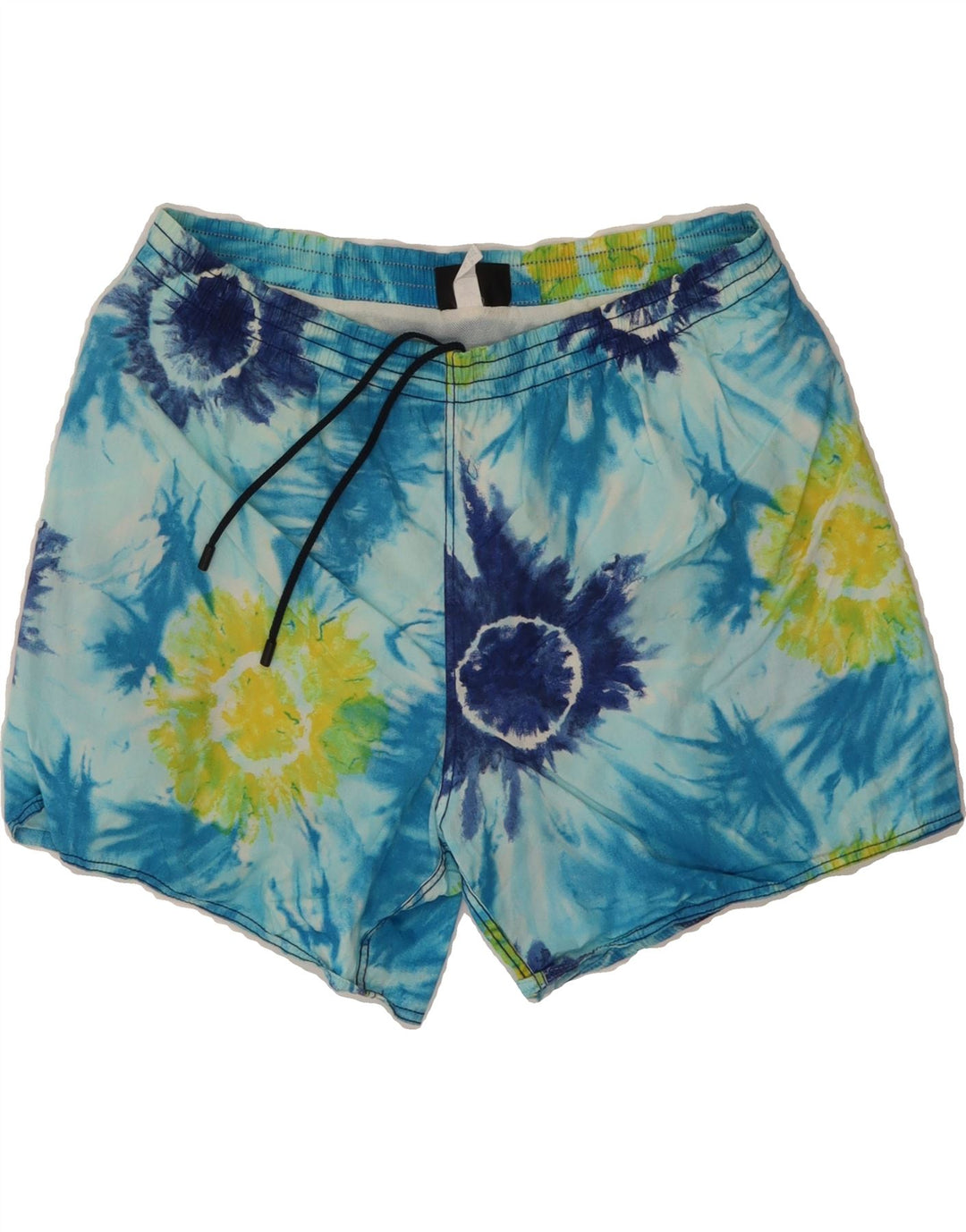 ALLEN COX Mens Swimming Shorts Medium  Blue Tie Dye Cotton Vintage Allen Cox and Second-Hand Allen Cox from Messina Hembry 