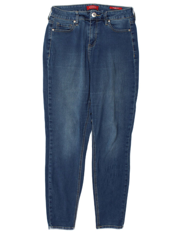 Vaqueros Guess Mujer De Talle Alto Skinny W30 L29 Azul