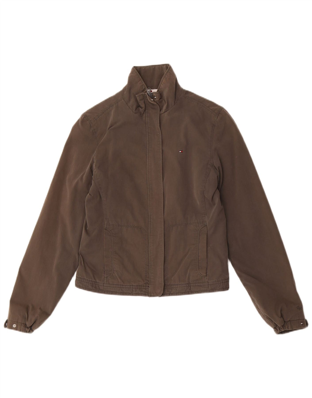 Tommy Hilfiger Chaqueta Bomber para Mujer UK 10 Small Gris Poliéster