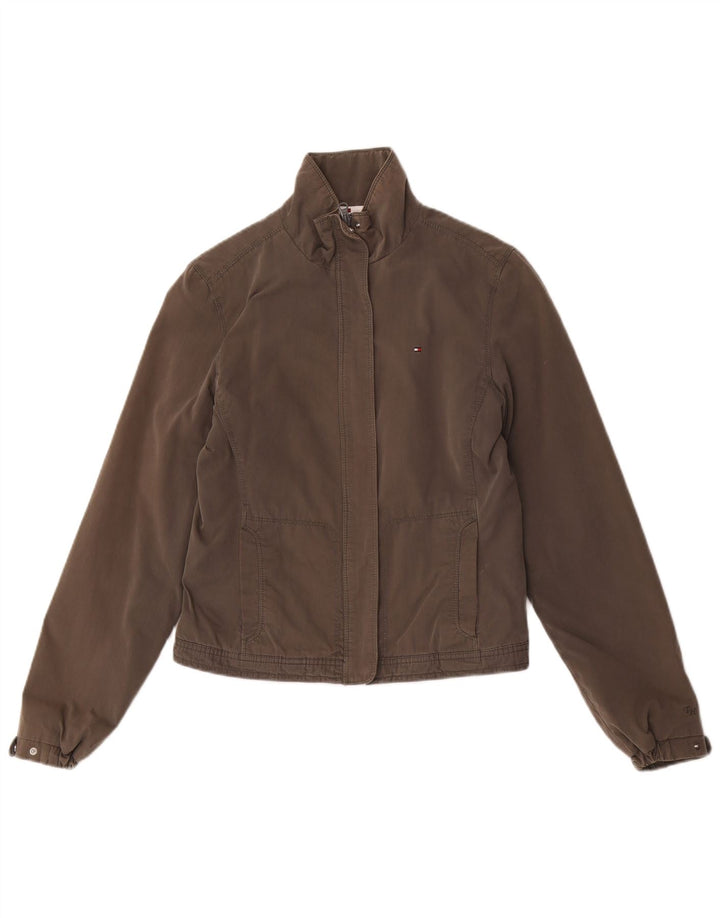 Tommy Hilfiger Chaqueta Bomber para Mujer UK 10 Small Gris Poliéster