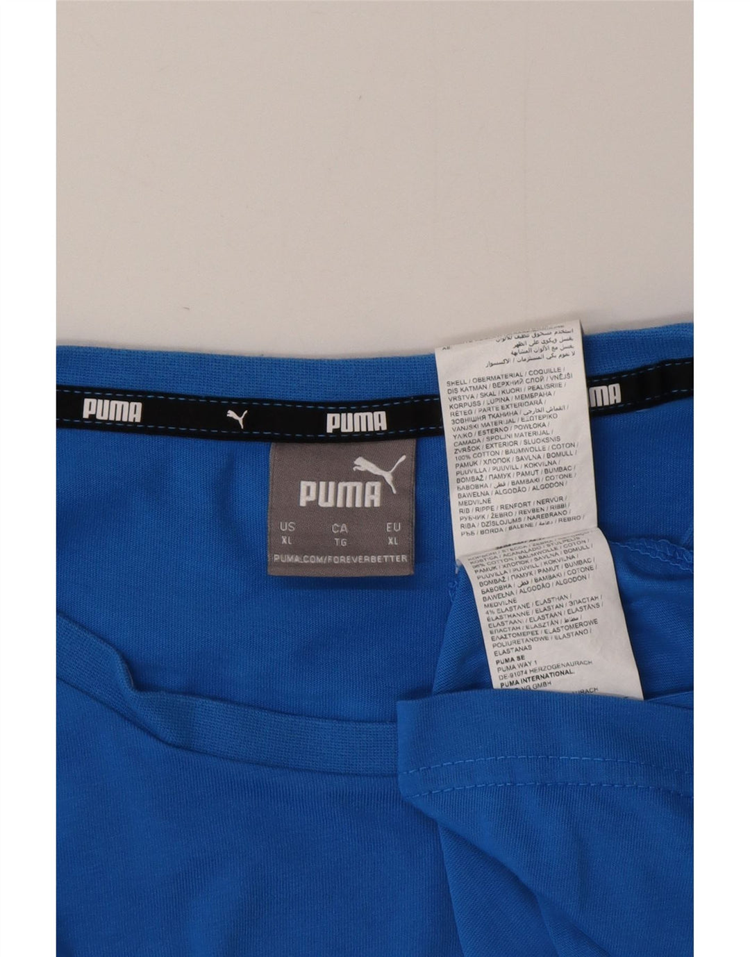PUMA Camiseta Hombre Top XL Algodón Azul