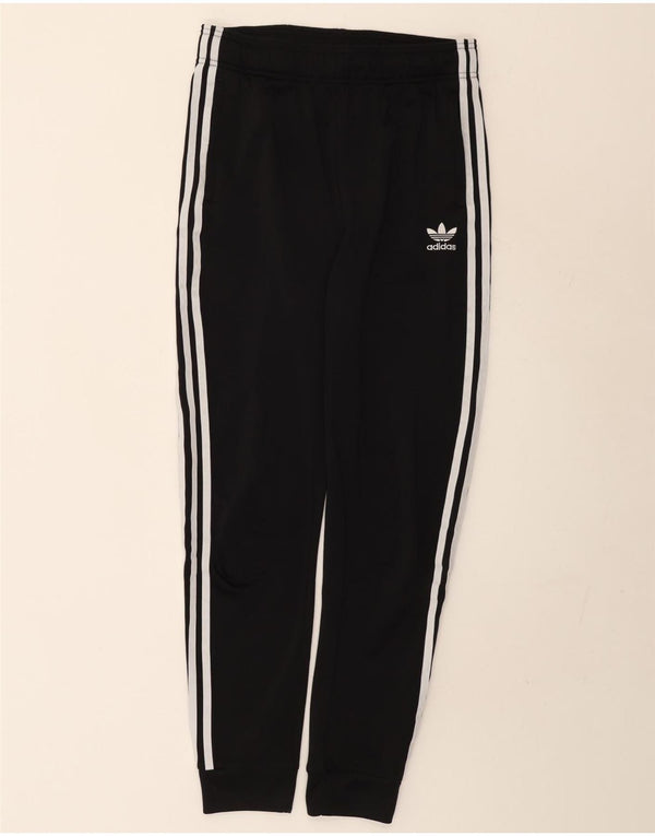 Adidas Girls Tracksuit Trousers Joggers 14-15 Years Black Polyester