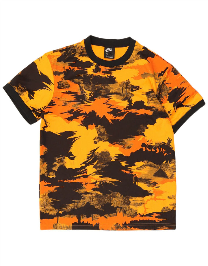 Camiseta Nike Hombre Top Small Naranja Camuflaje Poliéster
