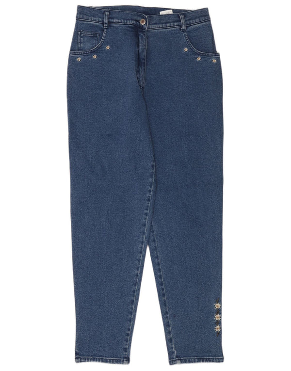 Hammerschmid Jeans cónicos para mujer IT 42 Medium W30 L30 Algodón floral azul
