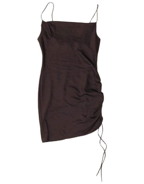 Topshop Vestido ajustado sin mangas para mujer UK 8 Small Poliéster negro