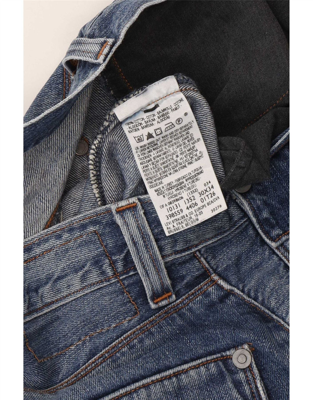 Vaqueros rectos de ingeniería para hombre Levi's W30 L34 Algodón azul