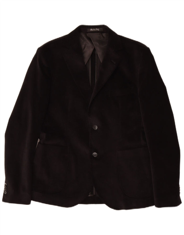 VINTAGE Chaqueta Blazer de 2 Botones para Hombre IT 50 Algodón Negro Grande