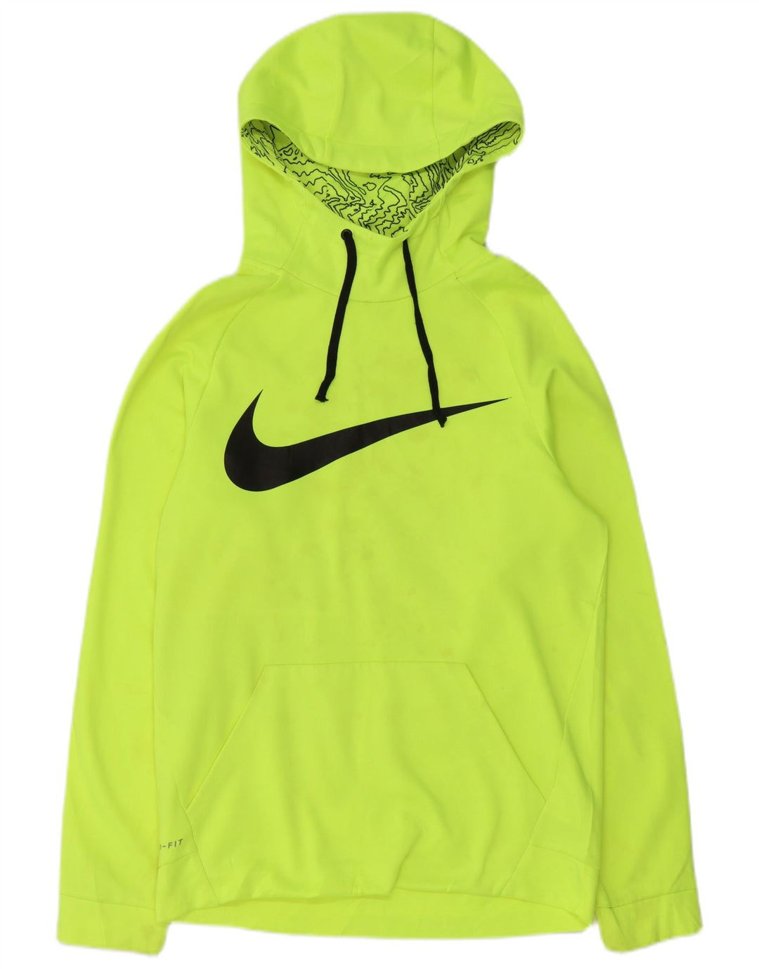 Nike Dri Fit Graphic Sudadera con capucha para hombre, talla pequeña, poliéster verde